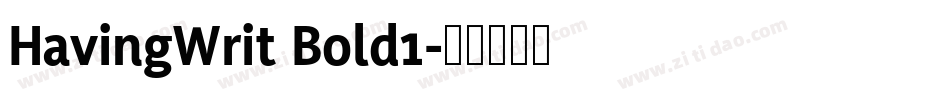 HavingWrit Bold1字体转换